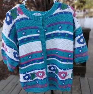 Knitted By Hand - Vintage Cape Isle Knitters button up sweater!
